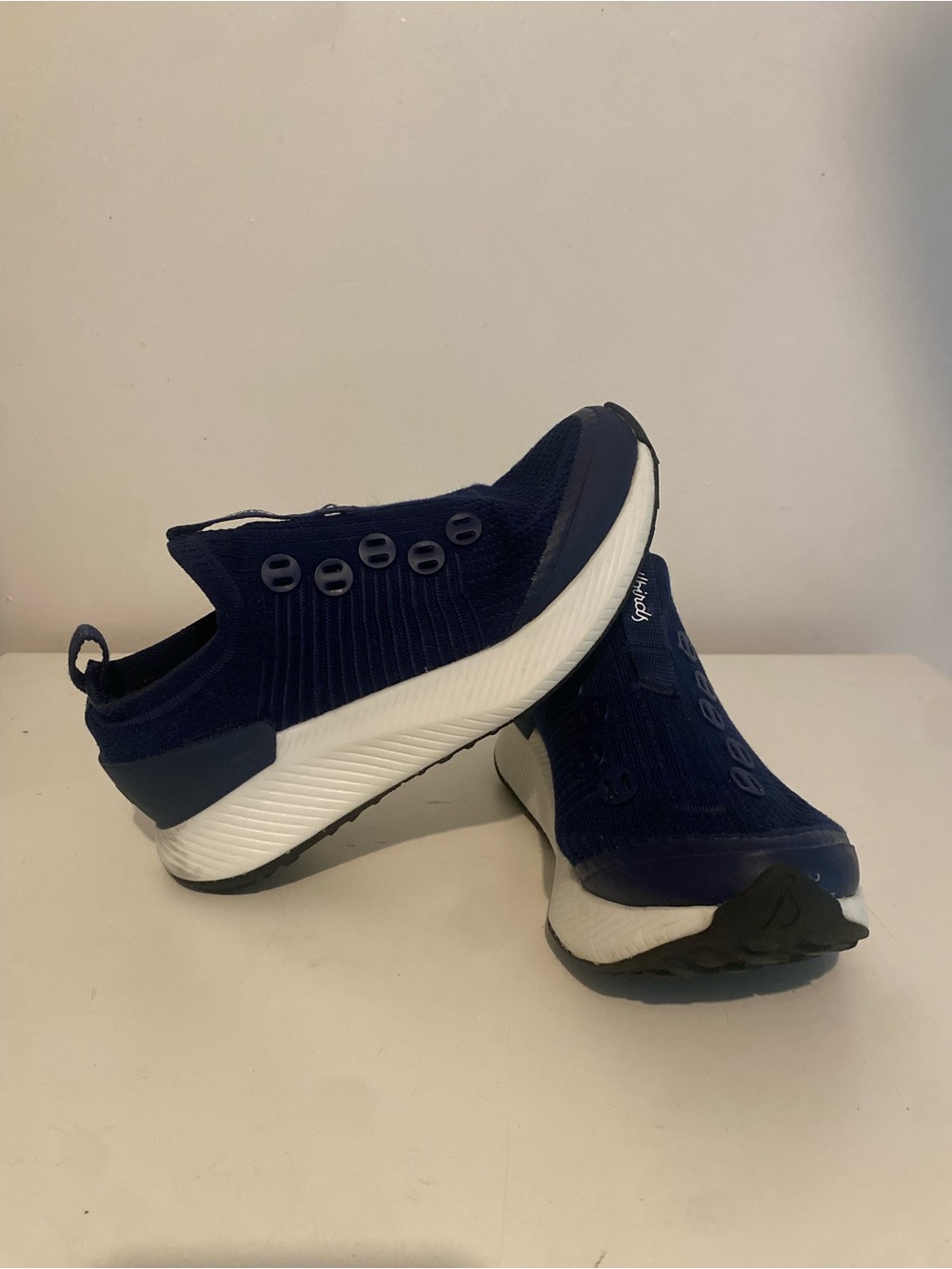 allbirds Women's Navy Blue Slip-On Knit Sneakers